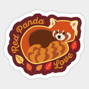 Red Panda Love Sticker